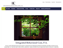 Tablet Screenshot of integratedbehavioralcare.com